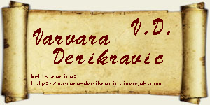 Varvara Derikravić vizit kartica